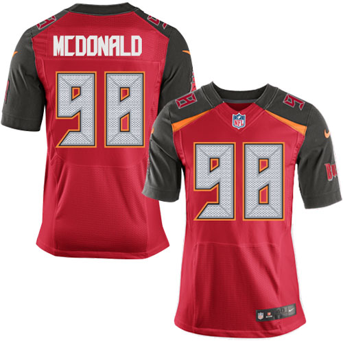 Men's Elite Clinton McDonald Nike Jersey Red Home - #98 NFL Tampa Bay Buccaneers